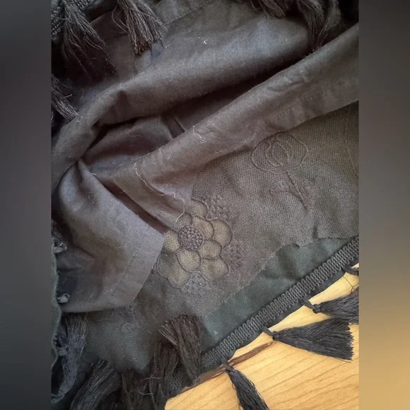 Madewell Embroidered Tassel Linen Tee Dress XXS(can likely fit up to M) - Picture 8 of 13